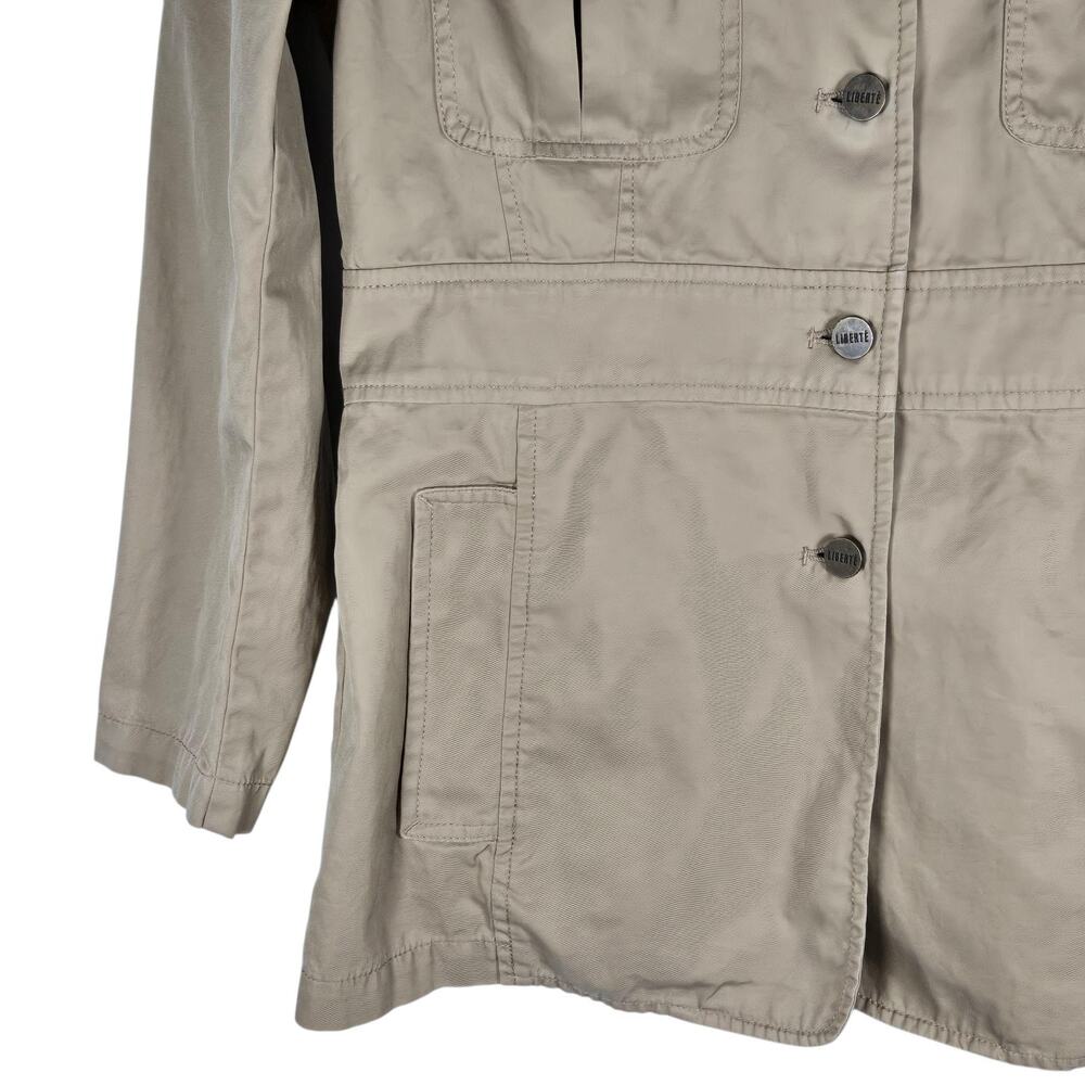 Emanuel Ungaro Liberte Jacket Women Petite 10/44 Khaki Cotton Utility Safari VTG - Picture 5 of 12